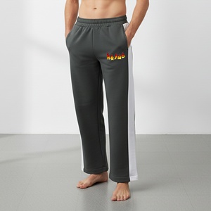 Pantalon de jogging décontracté pour homme, coupe droite, taille mi-haute, en coton et polyester, séchage rapide, écologique et respirant - Product Image 1