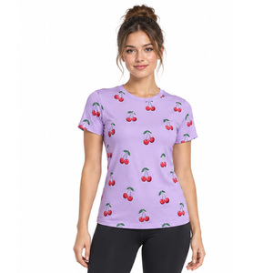 <b>Ladies</b> Gym T Shirts Womens Workout <b>Tops</b> Cotton Fitness Tees Custom Logo Wholesale Manufacturer Supplier OEM ODM Activewear Buyer - Product Image 1