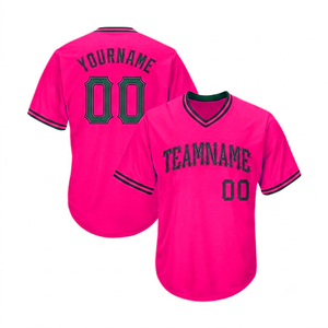 Camiseta de Béisbol Unisex Antibacteriana 100% Poliéster Transpirable de Secado Rápido con Bordado/Estampado, Cuello en V, Logotipo Personalizado, Servicio OEM - Product Image 3
