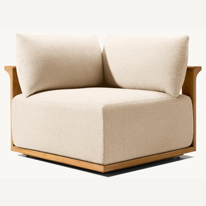 Corner <b>sofa</b> furniture made of teak wood with durable, soft foam <b>for</b> a cool and comfortable indoor seating - Product Image 6