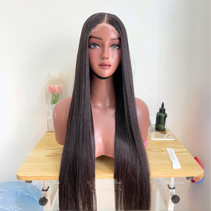 Pelucas de cabello vietnamita recto de hueso suave de alta calidad de larga duración, extensiones de cabello virgen, pelucas sin pegamento de pelo de trama atado a mano - Product Image 1