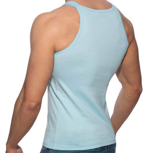Camiseta sin mangas de poliéster transpirable OEM, ajustada al cuerpo, para fitness, entrenamiento, deportiva, moderna, para gimnasio. - Product Image 6