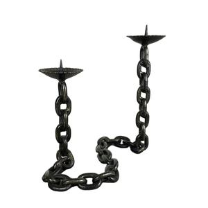 Bougeoir en métal à chaînes Nouveau design Finition tendance Accent de maison Écologique Durable Mariage Noël Anniversaire Décor Bougie - Product Image 1