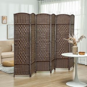 Divisorio Pieghevole Artigianale in Legno a 6 Pannelli, Alto 1,8 m, Autoportante, Marrone, per Privacy in Casa e Ufficio - Product Image 2