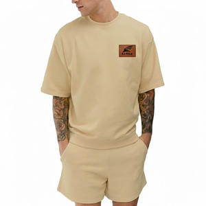 High Quality Two-Piece <b>Twin</b> <b>Set</b> for Men Custom Color Soft Breathable T-Shirt and Shorts with Print Custom Logo - Product Image 2