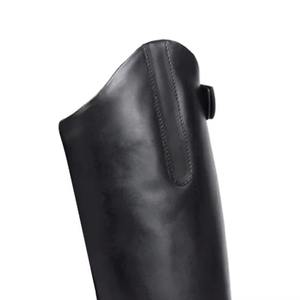Bota de Montar para Caballo, de Cuero Sintético de Color Sólido, Protección Completa para Montar a Caballo - Product Image 4