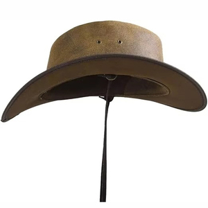 หมวกหนังสั่งทำ MOQ ต่ำ ระบายอากาศได้ดี ใช้ได้ทุกฤดู ปีกโค้ง ทรงคาวบอย ผลิตโดยมืออาชีพ ราคาถูก - Product Image 3