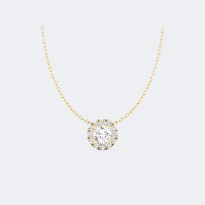 Collier solitaire avec diamant rond serti à griffes de 0,70 carat - Product Image 4