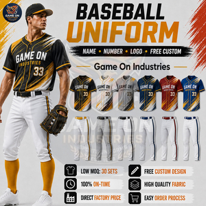 Ensemble Maillot et Pantalon Personnalisés 2026 avec Logo d'Équipe, Tissu Respirant, Confortable, Nouveau Design Unique, Uniforme de Baseball - Product Image 3