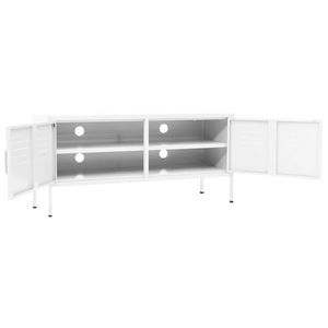 Supporto TV in acciaio bianco 41.3 \ "x13.8 \" x19.7 \ "dimensioni elegante Design moderno - Product Image 6
