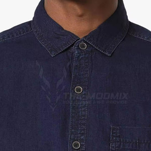 เสื้อเชิ้ตยีนส์ผู้ชายสไตล์คนเมือง ผ้าฝ้าย 100% ระบายอากาศได้ดี แห้งเร็ว สไตล์โมเดิร์นสตรีท น้ำหนักเบา ใส่ได้ทุกวัน ทนทาน สวมใส่สบาย เหมาะสำหรับการเดินทาง - Product Image 5