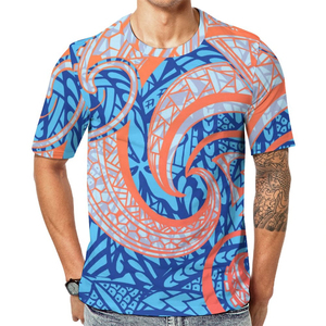 Camisetas de Diseño Polinesio de Alta Calidad para Hombre, Holgadas, a la Moda, Precio al por Mayor, Talla Grande y Tejido de 180 Gramos - Product Image 2