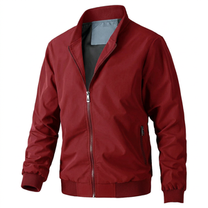 Chaqueta Bomber de Diseño Único para Hombre, Color Personalizado, Cuello con Botones, Estilo Urbano, Abrigo Cálido para Invierno - Product Image 1