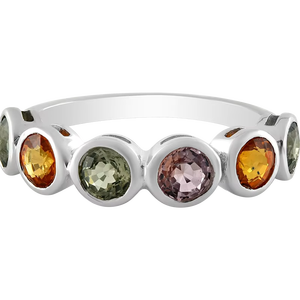 แหวนแซฟไฟร์หลายเม็ดในตัวเรือนเงินแท้ 92.5 รุ่น KLSR-11081 - Product Image 4