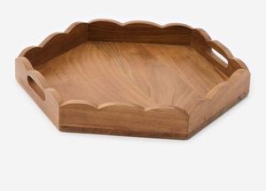 Square Wooden Serving Tray Minimalist Design Solid Color Durable Handmade Dishes & <b>Plates</b> - Product Image 3