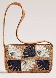 Indian Luxury Handmade Beaded Designer Sling Bag for Women Bohemian Style Boho Evening Shopping Party Shoulder Messenger Bag - Product Image 5