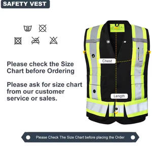 Chaleco de seguridad reflectante de alta visibilidad personalizado, ropa de trabajo transpirable de malla con logotipo, chaleco de alta visibilidad para hombre - Product Image 6