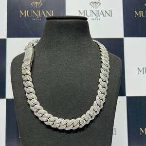 Collier unisexe exclusif en moissanite VVS, diamant de luxe certifié IGI, bijoux hip-hop raffinés, bijoux en argent sterling 925 - Product Image 2