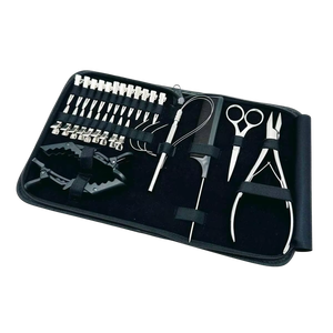 Kit de Herramientas para Extensiones de Cabello de Uso Comercial al por Mayor, Tijeras de Precisión de Acero Inoxidable, Pinzas de Seccionamiento Tipo Pico de Pato, Abalorios - Product Image 1