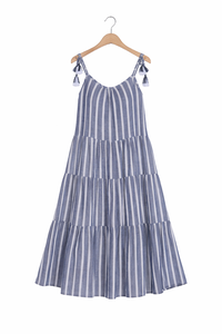 Robe à bretelles en coton teint pour femme, style bohème, sans manches, fabriquée par le fabricant - Product Image 2