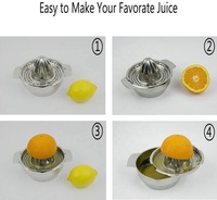 Presse-agrumes manuel en acier inoxydable, outil de pressage de fruits d'oranges de citron avec récipient de bol pour jus fait maison dans la cuisine