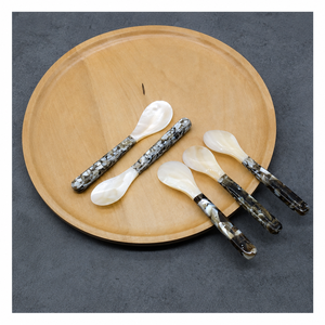 Handmade Seashell Tea <b>Spoons</b> With Short Handle Vintage Design Mirror Polish Durable Eco-Friendly Gift From Vietnam - Product Image 1