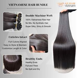 Paquetes de cabello Remy vietnamita 2024 Natural recto largo producto de Venta caliente cutícula de cabello virgen alineada - Product Image 5