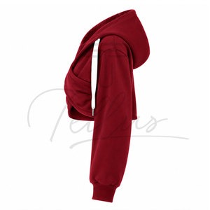 Sudadera corta de alta calidad, venta directa de fábrica, fabricada en Pakistán, transpirable, informal, para mujer. - Product Image 3