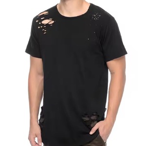 T-shirt unisexe en coton 100% léger et vieilli, coupe ample, personnalisable, vente en gros, pour hommes - Product Image 4