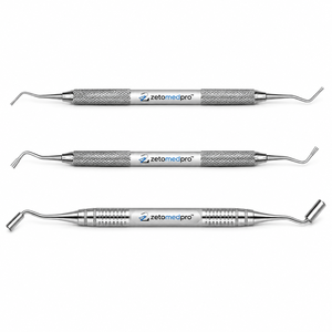 Instrument dentaire double extrémité en acier inoxydable pour obturation, type 1, 2, 3, OEM Zetomed Pro - Product Image 1