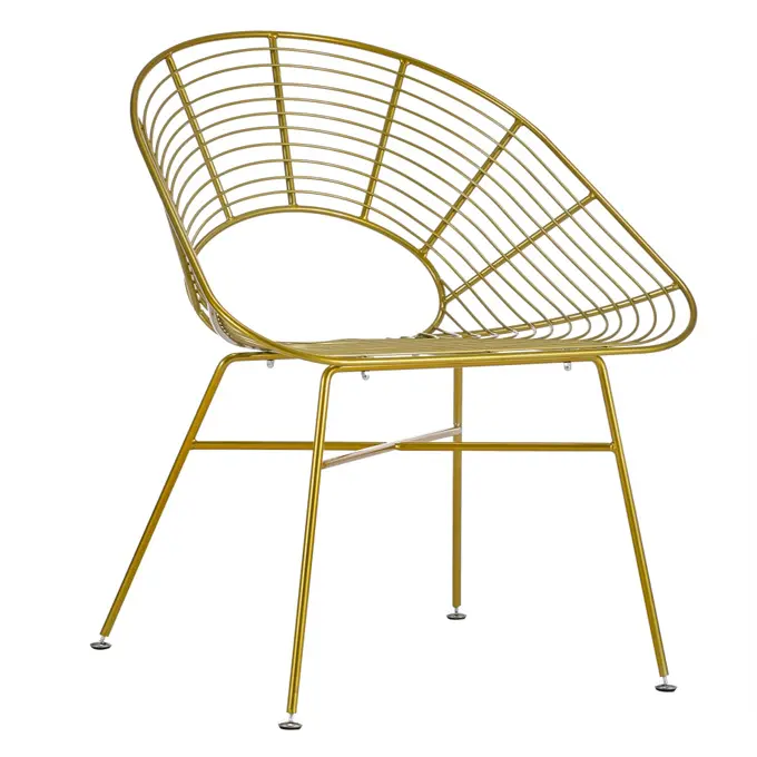 Yüksek kaliteli bitirme kaliteli rahat Metal ferforje sandalye restoran ve otel bahçe ile dekoratif yemek sandalyesi