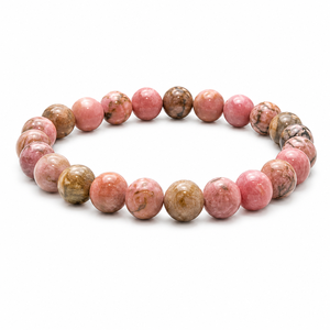 Natural Rhodonite 8mm Smooth Round AA Grade Gemstone Beads Stretch <b>Bracelet</b> Healing Jewelry Wholesale Bulk - Product Image 1