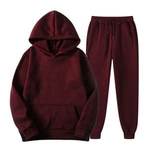 Conjunto de sudadera con capucha de manga larga para hombre y mujer, ropa deportiva informal con capucha para gimnasio, chándal personalizado, 2 uds. - Product Image 5