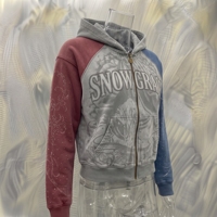 Sweat-shirt à capuche zippé SnowGrace, manches raglan, impression par sublimation, unisexe, vêtements décontractés d'hiver