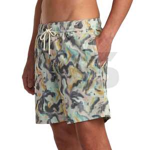 Sublimation Printed Men's Cargo Shorts-Quick Dry Drawstring Closure 100% Polyester Short With Custom Design - Product Image 1