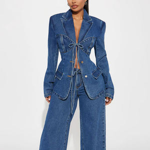 OEM 2026 Women's Breathable Woven Eco-Friendly Reversible Oversized Loose Fit Denim Jean Jacket for Winter Spring Summer - Product Image 2