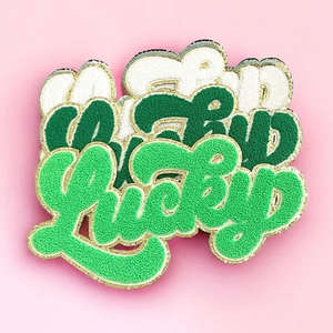 Parches de chenilla grandes personalizados para camisas, parches de letras grandes termoadhesivos, parche de chenilla Lucky para ropa - Product Image 6