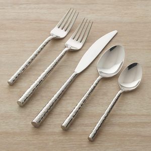 Ensemble de couverts de luxe haut de gamme robustes en métal, 5 pièces, pour table à manger - Product Image 1