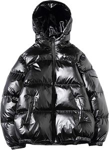 Wholesale Custom Made Coated Canvas Oversized Hooded Glossy Puffer Jacket Waterproof Breathable Winter Glossy Puffer Jackets - Product Image 4