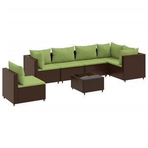 Ensemble de salon de jardin marron et vert pour collection de meubles d'extérieur - Product Image 2