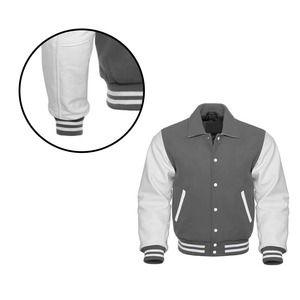 Blouson universitaire d'hiver personnalisé pour homme, coupe oversize, coupe-vent, écologique, prix de gros, modèle vierge, style baseball - Product Image 5