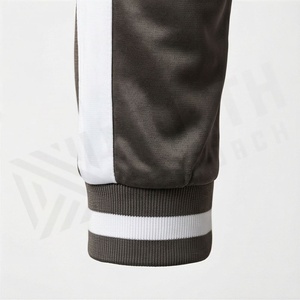 Men's Solid Color <b>Tracksuit</b> Full Zip Stand Collar Sporty Style Breathable Polyester Track Jacket With Side Pockets Autumn Wear - Product Image 6
