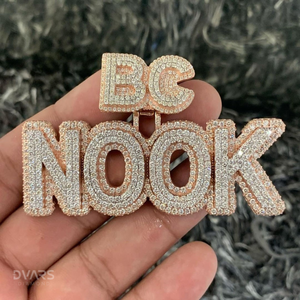 Colgante de Lujo de Plata de Ley 925 con Moissanita Tallada, Certificado GCI IDGL, Personalizado, Totalmente Engastado, Estilo Hip Hop, Chapado en Oro de Dos Tonos, con Engaste de Garra - Product Image 3