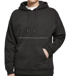 Sweat à capuche décontracté de haute qualité en polaire unie 500 GSM Oversize Pullover Puff Print 100% Cotton Hoodies - Product Image 1