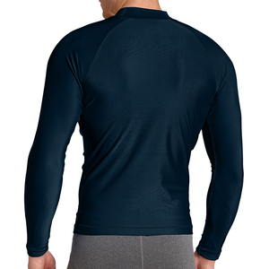 Chemise de compression à manches longues pour homme avec logo personnalisé, protection UV, impression par sublimation, Spandex/Nylon, service OEM - Product Image 3