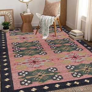 Hypoallergenic and Soft Material <b>Hand</b> Woven Jute-Woolen Kilim Rugs for Living Room Bedroom & Study - Product Image 1