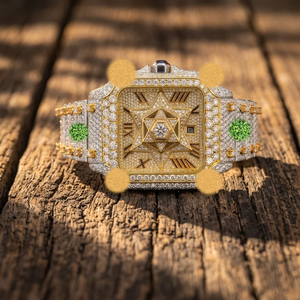 Reloj NYC DIAMOND EMPIRE de Lujo, Automático, Mecánico, de Acero Inoxidable, con Esfera Cuadrada, Números Romanos, 41 mm, Botón de Presión, Elegante, Estilo Hip Hop - Product Image 1