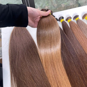 Extensions de cheveux naturels vietnamiens pré-collées à pointe plate Nano Ring, 100 grammes, couleur teinte, fournisseur en gros, cheveux raides d'un seul donneur - Product Image 1