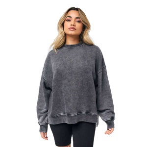 Sudadera de Cuello Redondo para Hombre, Talla Grande, de Felpa de Algodón Ecológica, con Estampado Puff de Alta Calidad y Bordado Personalizado - Product Image 1