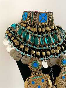 Nuevas llegadas: Conjuntos de joyería nupcial vintage para mujer, estilo indio, pakistaní y afgano, con gargantilla y pendientes, para bodas y fiestas, al por mayor. - Product Image 3